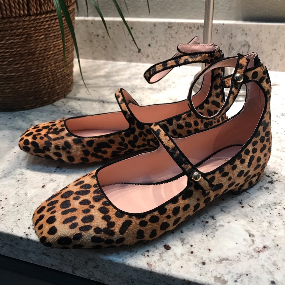 J Crew Poppy leopard ballet flats new